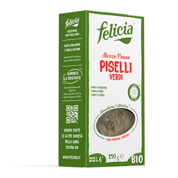 Mezze Penne - piselli verdi - bio - Felicia